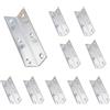 TopHomer 10 staffe angolari, in acciaio inox, a forma di L, fissaggio ad angolo retto per mobili e scaffali, 100 x 25 x 25 mm