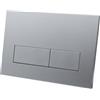 Fixnorex Placca di comando WC compatibile con Geberit Sigma 01/20/30, UP300 & UP320, doppio scarico, 246 × 164 mm, completa di set di leve e telaio di montaggio (Argento Opaco)