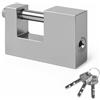 Jiujuda9 Lucchetti per container ad alta sicurezza per garage, magazzini, serrature per capannoni, esterni, resistenti alle intemperie, con 3 chiavi (argento)