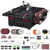 Zertylre Mini sega circolare da tavolo con 4 lame, sega da taglio e levigatrice a nastro in uno, 600 Watt, multifunzione, portatile, in miniatura, con quattro ventole, accessori completi