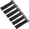 QUARKZMAN 6 Pc Fascette Regolabili Riutilizzabili per Batteria 20mm x 150mm Nylon Fascette Multiuso per Fissaggio Batteria con Gancio e Chiusura a Strappo FPV Drone RC Barca Auto, Nero
