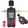 WIYETY Misuratore di Decibel Professionale con Memorizzazione Dati | Fonometro Digitale Portatile | Misuratore di Livello Sonoro 30-130 dB(A/C) per Casa, Cantiere, Ufficio | Display LCD con Illuminazione