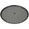 zyliss Teglia Pizza Rotonda 36 cm, Acciaio al Carbonio, Rivestimento Antiaderente ILAG, Teglia Tonda Forata per Pizza e Focaccia Barese, Grande, Facile da Pulire, Forno fino a 240°C, Grigio