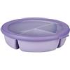 Mepal - Scodella bento bowl Cirqula - Contenitore bento box per frigo, freezer e microonde - 3 scomparti per separare gli alimenti - Contenitore per la preparazione dei pasti - Vivid lilac