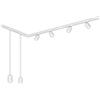 BRILONER - Set completo di binari, 4x spot GU10 orientabili, 2x GU10 a sospensione, a L, sistema di binari a soffitto, binario per faretti, lampada a soffitto, plafoniera, faretto, 2,25m, bianco