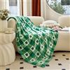 Elegant Comfort Velvet Touch Ultra Plush St Patricks Day Lucky Spring Green Clover Shamrock irlandese stampato coperta in pile 127 x 152,4 cm, quadrifoglio portafortuna