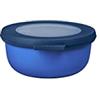 Mepal - Multi Bowl Cirqula Round - Contenitori Plastica con Coperchio - Adatto come contenitore ermetico per Frigo, microonde, Congelatore e piatti da portata - Ciotole Cucina - 350 ml - Vivid blue