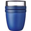 Mepal - Contenitore per il Pranzo Ellipse - Scoparti Separati per Yogurt e Muesli - Adatto per il Freezer, il Microonde e la Lavastoviglie - 500 ml + 200 ml - Vivid Blue