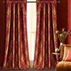 Loom and Mill Tende damascate rosse lussuose per camera da letto, tende jacquard foderate in tessuto jacquard a 2 pannelli con fermatende, tenda per finestra per soggiorno, banchetto, decorazione