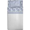 PENSIERI DELICATI Completo Letto Singolo, Flanella 100% Cotone Caldo e Morbido, Completo Lenzuola 1 Piazza 90 x 200 cm, Include Lenzuolo Sotto, Sopra e 1 Federa, Made in Italy, Bologna Azzurro