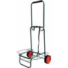 Relaxdays Carrello Pieghevole Relaxdays, Maniglia Imbottita, 2 Ruote gommate, Elastici di Fissaggio, Fino a 35 kg, Compatto, Verde