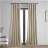 HPD Half Price Drapes Tende oscuranti vintage per camera da letto, lunghe 213 cm, termiche, in tessuto di lino, con blocco della luce, 1 pannello, 127 x 213 cm (larghezza x lunghezza), marrone chiaro