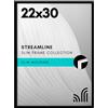 Americanflat, Cornice portafoto con plexiglass lucido, 55,9 x 76,2 cm, collezione Streamline, con bordo sottile, per esposizione a parete, con accessori per appenderla, nero