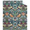 caimizogojocrz William Morris - Coperta in pile di flanella con motivo ladro di fragole, super morbida, accogliente, leggera, per divano, letto, ufficio, bambini, 101,6 x 127 cm, S