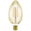 EGLO Lampadina a LED E27, dimmerabile, color ambra vintage, diametro 8 cm, per illuminazione retrò, 4 Watt (equivalente a 35 Watt), 380 lm, E27 LED bianco caldo, 2200 K, lampadina Edison, B80