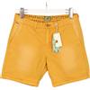 SCOTCH & SODA Shorts Uomo W28 Giallo Aranciato Sbiadito Zip Fly Risvolto