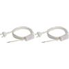 as - Schwabe cavo di collegamento Euro con interruttore intermedio - 3 m H03VVH2-F 2x0,75 - spina piatta Euro - 30mm aperto con ghiere terminali - 230V, 2,5A - bianco -IP20, 70631 (Confezione da 2)