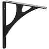 Knape & Vogt Made Manhattan - Staffa decorativa per mensole, 30,5 cm, colore: Nero