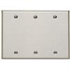 Leviton 84033-40 - Placca da parete vuota a 3 moduli, montaggio a scatola, in acciaio inox Leviton