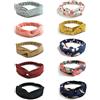 DRESHOW 10 Pezzi Fascia per Capelli Annata Fiore Stampato Criss Cross Annodato Fascia Elastica Turbante Fasce Yoga Testa Contorta Carino Accessori Capelli per Donna e Ragazza