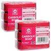 Fitzroy Carbolic Soap Original - 6 saponette (2 confezioni da 3 x 125 g) | Sapone antibatterico | Sapone antifungino | Sapone per bucato | Sapone antisettico tradizionale | Barrette di sapone per uso