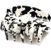 QinGoo Medio Mollettone per Capelli Donna in Acetato Pinza per Capelli Clip Artiglio per Capelli, Accessorio per Capelli 1 Pezzo, 7cm, Nero Bianco