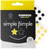 Simple Pimple Pimple Patch Invisibile, Patch Brufoli Acido Salicilico, Tea Tree e Centella Asiatica | Cerotti Brufoli Idrocolloidali, Pimple Patches per Asciugare ed Eliminare le Impurità (60, Star Black&Yellow)