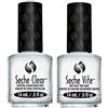 Seche Vite Dry Fast Top Coat/Seche Clear Crystal Clear Base Coat Duo SMALTO Trasparente 2 pezzi, confezione da 2