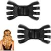 Fukaisu 2pz Fermaglio Magnetico per Capelli, Fermaglio Magnetico Antiscivolo Resistente per Creare Facilmente Acconciature Quotidiane Design 2 in 1 Adatto Tutti i Tipi di Capelli Lisci/Ricci (Nero)