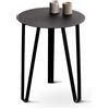 M2 Kollektion Emil 1 Tavolino da Salotto, Metallo, Nero, B/H/T=40x50x40cm