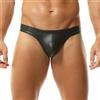 QiaTi Sissy Pouch Mutandine da uomo Crossdresser Intimo G-String Thongs Slip con giarrettiera, 3#nero, Taglia unica