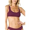 Goldenpoint Donna Intimo - Parte Alta del Completo Intimo - Brassière Imbottitura Removibile Iris con Cotone a Costine Tinta Unita con Imbottiture Removibili Taglia 1 Colore Viola