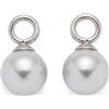 Jewels by Leonardo, orecchini pendenti Perla Beauty's, 1 paio di ciondoli in acciaio inox color argento, perle di imitazione in grigio chiaro, gioielli da donna, regalo 024335, Eine Größe, Acciaio