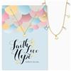 Engelsrufer Biglietto di auguri Faith Love Hope con collana in acciaio inox oro - fede amore speranza - biglietto & catena regalo significativo