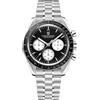 RollsTimi PaganiDesign1701 V6 Moon Orologio da polso da uomo al quarzo cronografo orologio giapponese VK63 movimento in acciaio inossidabile impermeabile orologio sportivo, Nero e bianco