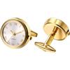 JewelryWe Gemelli Camicia Da Uomo con Orologio: Gemelli Polsino del Movimento per Orologi Funzionali Guarda Orologio