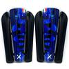 XO PROTECT YOUR TALENT Parastinchi Da Calcio Giovani Adulti ad alta resistenza agli urti Made in Italy Protezione Completa. Comprese fasce di sostegno. Modello Neroazzurri