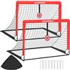 BaseGoal Porta da Calcio Pieghevole 120x90 cm | Porte da Calcio Giardino con Borsa Trasporto, 2 Bersagli & 8 Picchetti | Portatile e Facile da Montare | per Cortile, Spiaggia