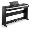 Donner DDP-95 Pianoforte Digitale 88 Tasti Pesati per Principianti, Connessione Wireless, Registrazione, 11 * 5 cm LCD, 600 Toni/Ritmi, 3 Modalità di Insegnamento del Pianoforte, Nero