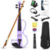 Vangoa 4/4 Violino Elettrico Silenzioso Violini per Principianti Studenti Adulti Adolescenti con Kit di Partenza, Viola