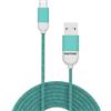 Pantone Celly Pantone MicroUSB Cable 1.5mt, Cavo USB Micro per Ricarica Rapida e Trasferimento Dati, Compatibile con Smartphone e Tablet, Potenza 2.1A, Cyan