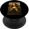 Renaissance Jest Divertente Gioconda OK segno di pace arte parodia capolavoro PopSockets PopGrip Adesivo