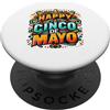 Fiesta Vibes Studio Happy Cinco de Mayo Fiesta Celebrazione Design PopSockets PopGrip Adesivo