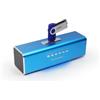 MusicMan Altoparlante portatile MusicMan MA Soundstation - Suono stereo - Radio FM integrata, lettore MP3, USB, AUX / Line-In, scheda MicroSD - Tempo di riproduzione 6 ore - Ideale per viaggiare (Blu)