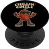 Cursed Italian Brainrot Gamer Secret Tee Chillin' Chili - Peperoncino piccante Slang Brainrot Gaming Meme PopSockets PopGrip Adesivo