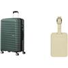 American tourister Flashline spinner L valigia 78 cm verde con etichette bagaglio, coconut sand