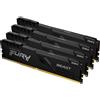 Kingston Technology Memoria Kingston Technology FURY 128GB 3600MT/s DDR4 CL18 DIMM (Kit da 4) Beast Black [KF436C18BBK4/128]
