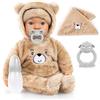 Bayer Design 94230AB Bambola per bambini, piange lacrime vere, occhi addormentati, corpo morbido, accessori, 42 cm