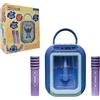 Lexibook, Macchina Karaoke Bluetooth Stitch con 2 Microfoni Wireless, Batteria Ricaricabile Integrata, Connettività Bluetooth, Design Portatile, Blu, BTC030DLXB