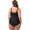 Ulla Popken Body Modellante da Donna, Nero, 120, Nero, 120 cm